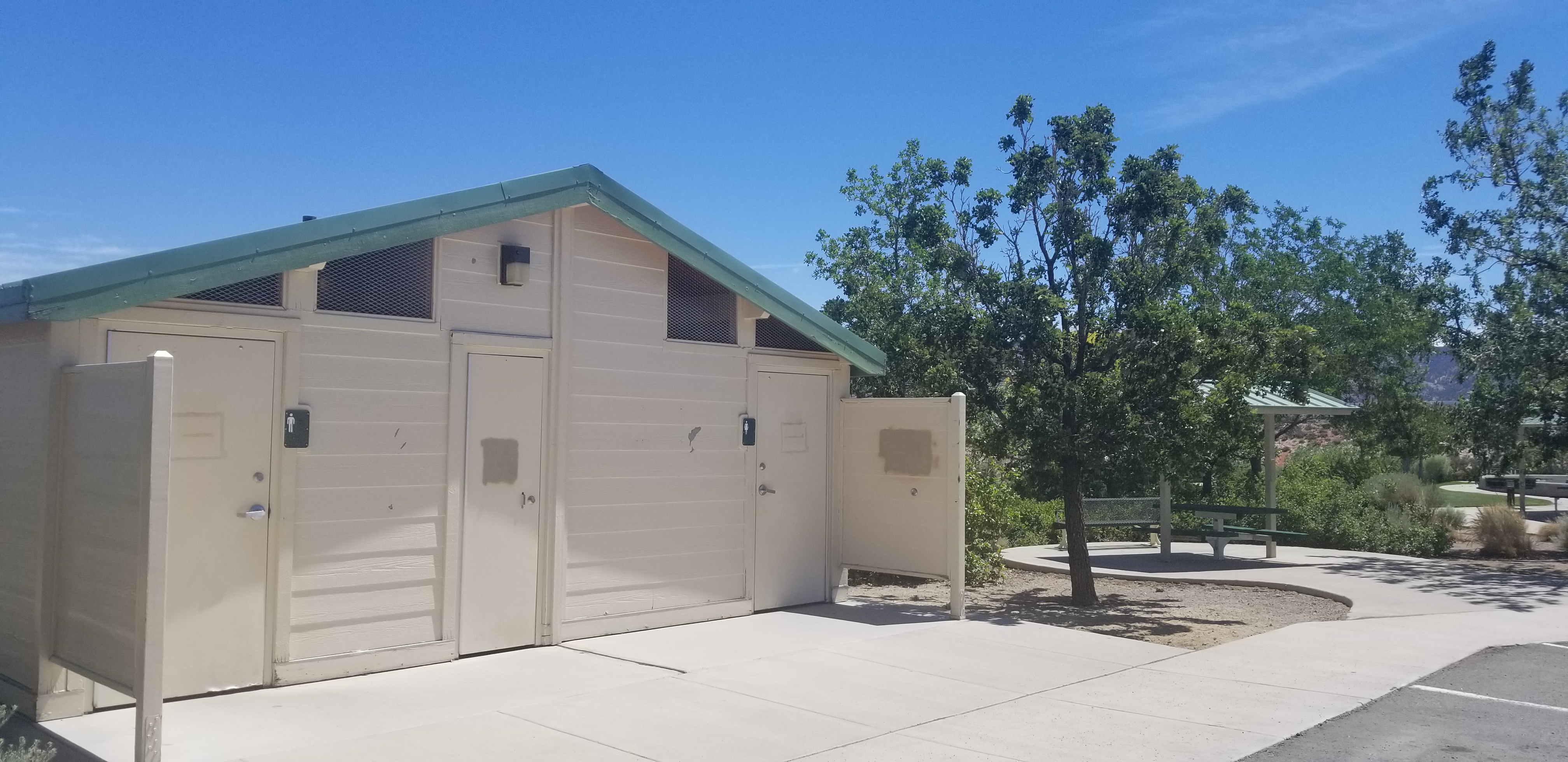 Restrooms located near the Mt. Rose Pavilion and Children's Playground